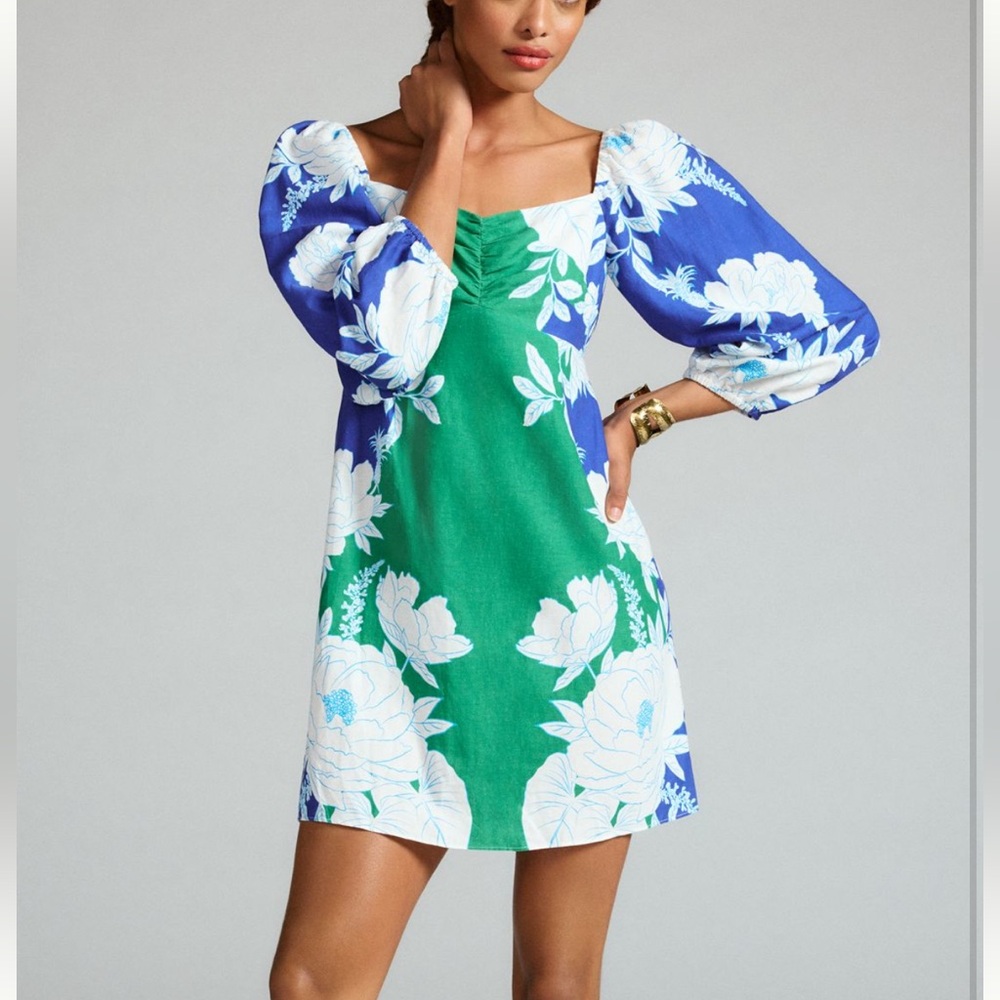 Farm Rio Soft Garden Linen Dress